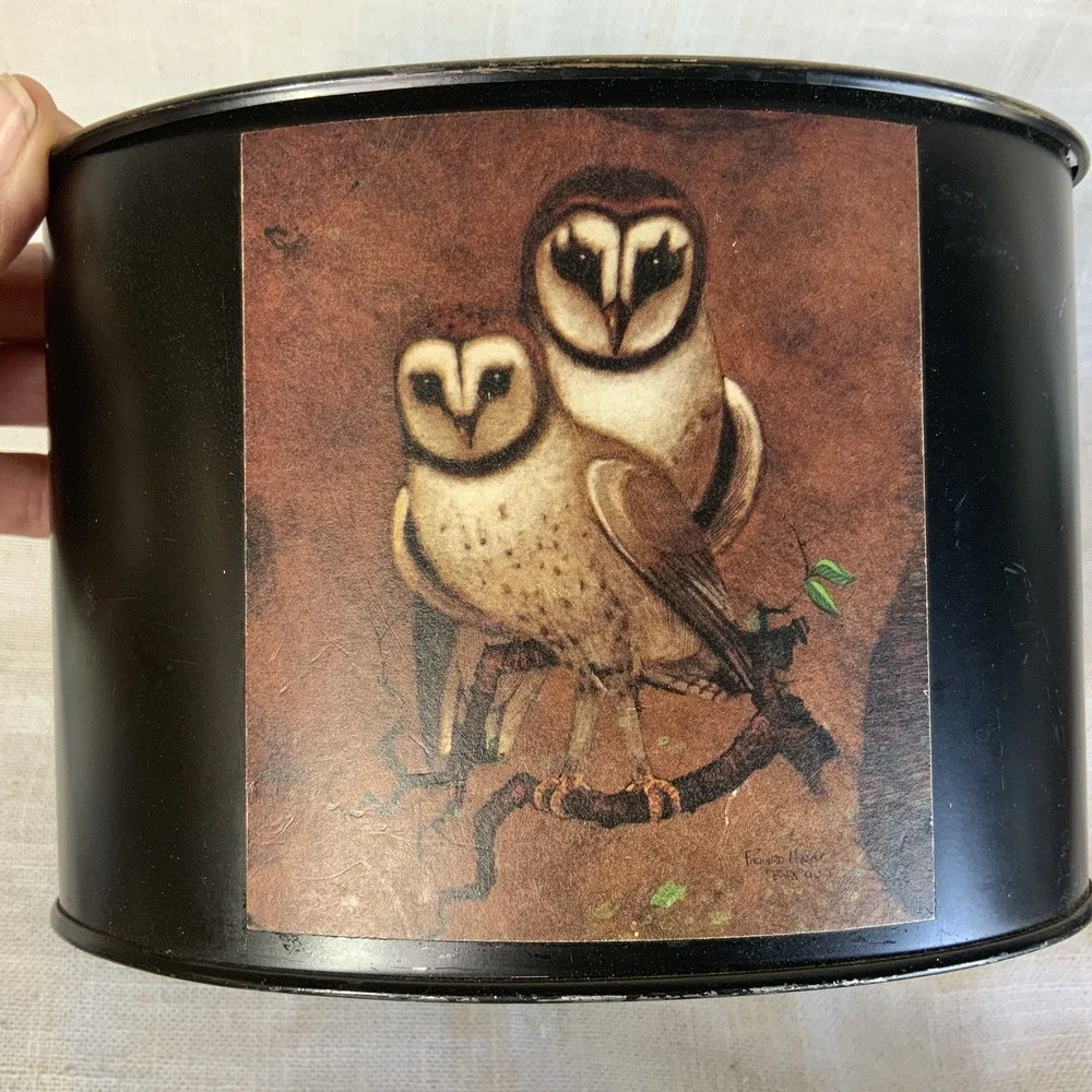 VTG Keller Charles of Philadelphia Owls Metal Desk Trash‎ Can Pen Holder Oval